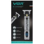 ماكينة حلاقة وتشذيب احترافية VGR V-228 للرجال – شفرات حادة مع شاشة LED وشحن USB