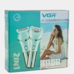VGR V-753 Professional 2-in-1 Lady Epilator – LED Display, Rechargeable Lithium Battery & IPX7 Waterproof Design