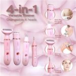 ⁦VGR V-761 Lady Shaver Set 4-in-1 – ماكينة حلاقة نسائية متعددة الاستخدامات بشحن USB ومقاومة للماء IPX5⁩ - الصورة ⁦2⁩
