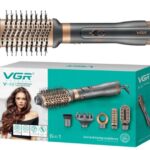 VGR V-491 Professional 6-in-1 Hot Air Styler – 1000W لتجفيف وتصفيف الشعر بملحقات متعددة ونتائج صالون احترافية