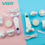 ماكينة العناية النسائية VGR V-750 الاحترافية 5 في 1: جهاز إزالة شعر متكامل، حلاقة، تنظيف البشرة، ومساج مع شاشة LED ذكية | VGR V-750 Professional 5-in-1 Lady Care Kit - Image 2