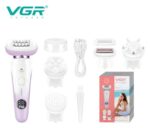ماكينة العناية النسائية VGR V-750 الاحترافية 5 في 1: جهاز إزالة شعر متكامل، حلاقة، تنظيف البشرة، ومساج مع شاشة LED ذكية | VGR V-750 Professional 5-in-1 Lady Care Kit - Image 3