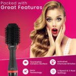 فرشاة تصفيف وتجفيف الشعر VGR V-416 الاحترافية (Hot Air Brush): قوة 1000 واط مع إعدادات حرارة متعددة لتجفيف وتنعيم الشعر بلمسة واحدة | VGR V-416 Professional Hot Air Brush for Drying and Curling - Image 6