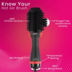 فرشاة تصفيف وتجفيف الشعر VGR V-416 الاحترافية (Hot Air Brush): قوة 1000 واط مع إعدادات حرارة متعددة لتجفيف وتنعيم الشعر بلمسة واحدة | VGR V-416 Professional Hot Air Brush for Drying and Curling - Image 7