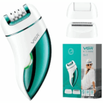 ماكينة إزالة الشعر VGR V-731 الاحترافية 3 في 1 للسيدات: تصميم انسيابي مريح، رؤوس متعددة للحلاقة والتنعيم، وإضاءة LED مدمجة لبشرة ناعمة كالحرير | VGR V-731 3-in-1 Professional Lady Epilator Set
