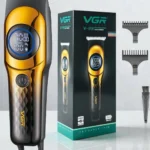 ماكينة تشذيب VGR V-966 الاحترافية بشاشة LCD وتصميم ذهبي ملكي | VGR V-966 Professional Hair Trimmer with LCD Display