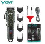 ماكينة VGR V-665 الاحترافية بتصميم مموه وشاشة رقمية | VGR V-665 Camouflage Professional Clipper