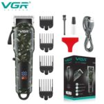 ماكينة VGR V-665 الاحترافية بتصميم مموه وشاشة رقمية | VGR V-665 Camouflage Professional Clipper